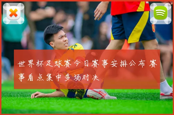 世界杯足球赛今日赛事安排公布 赛事看点集中多场对决